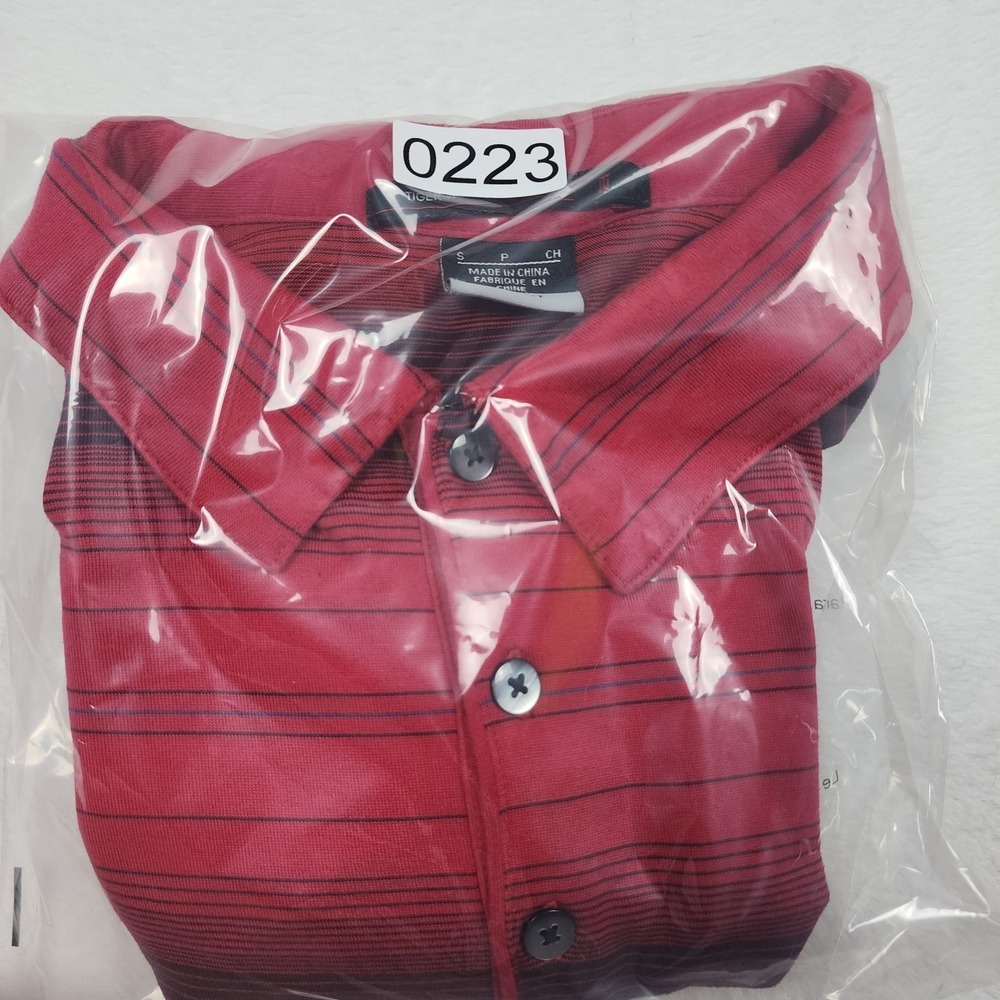 Nike Tiger Woods Collection Golf Polo Shirt Mens Small Red Dri Fit Performance - Picture 9 of 9
